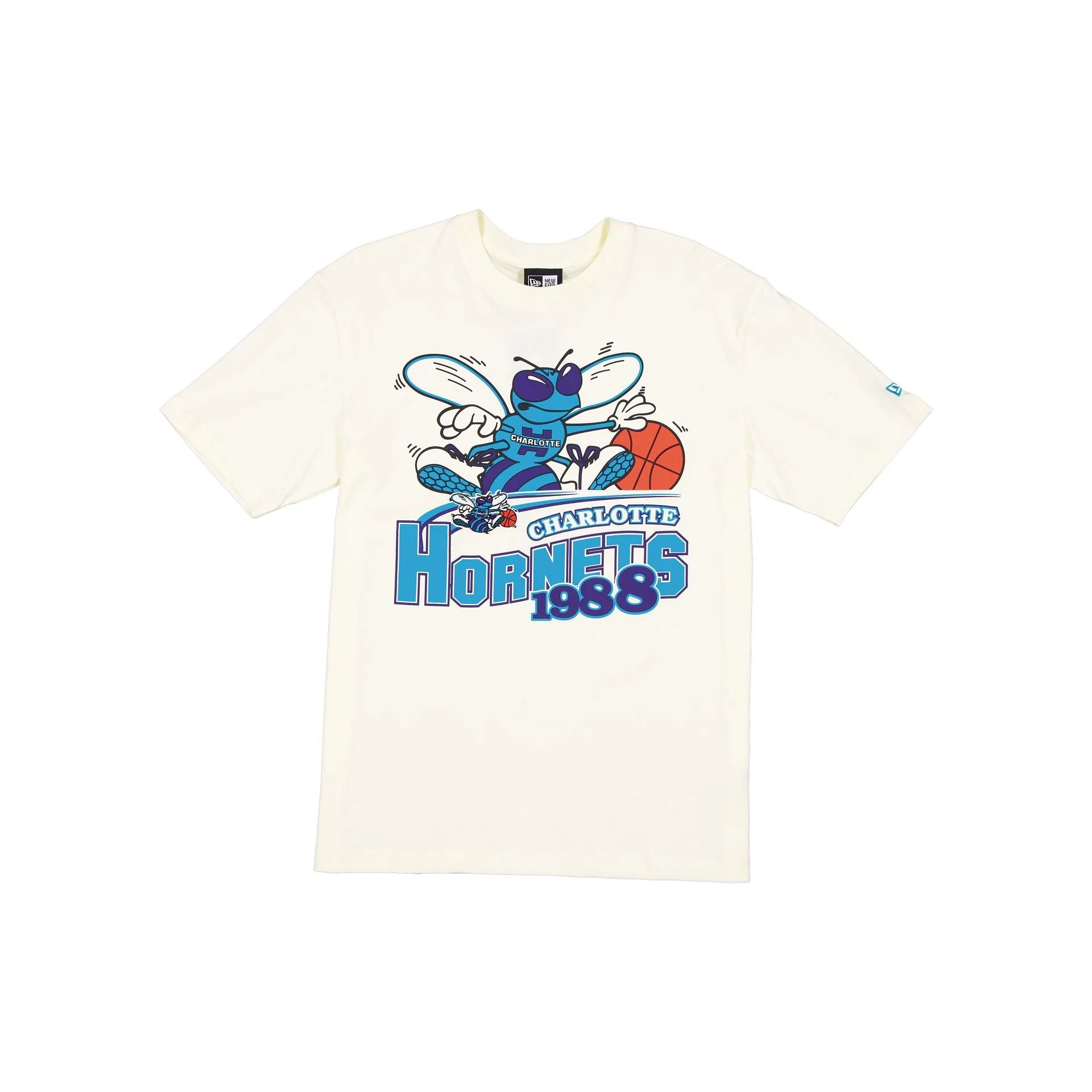 Charlotte Hornets Retro Chrome White T-Shirt