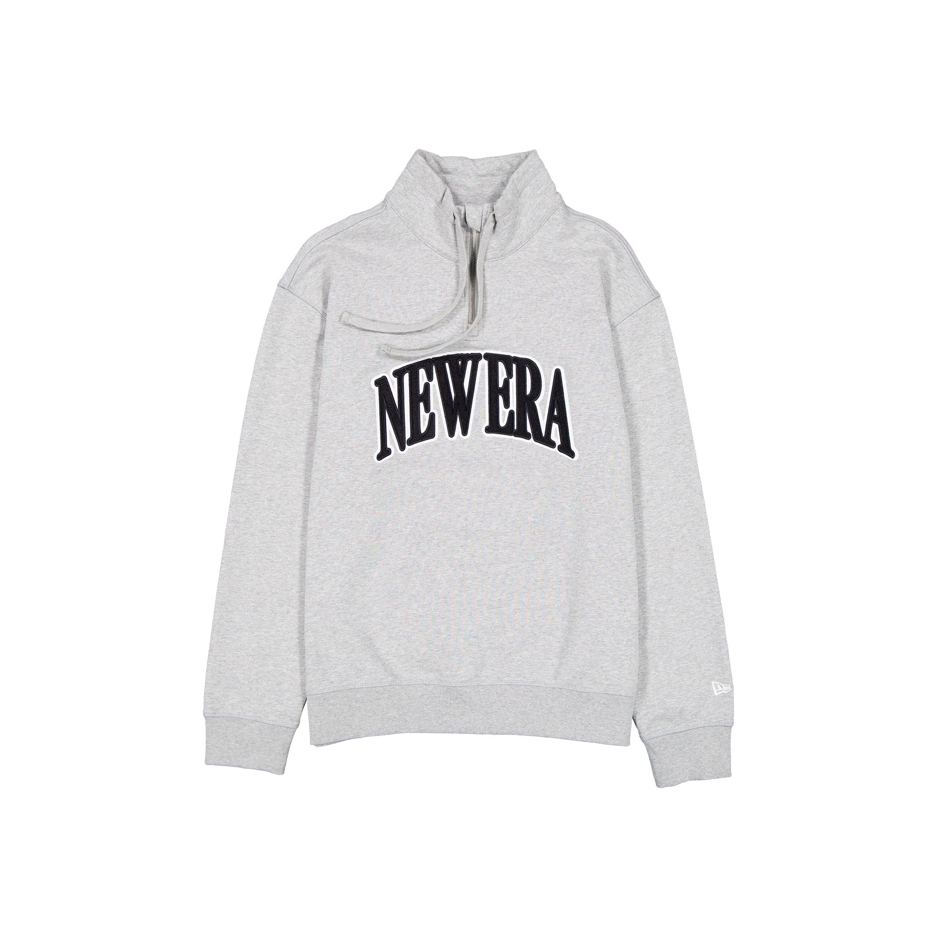New Era Branded Heather Gray French Terry Quarter Zip
