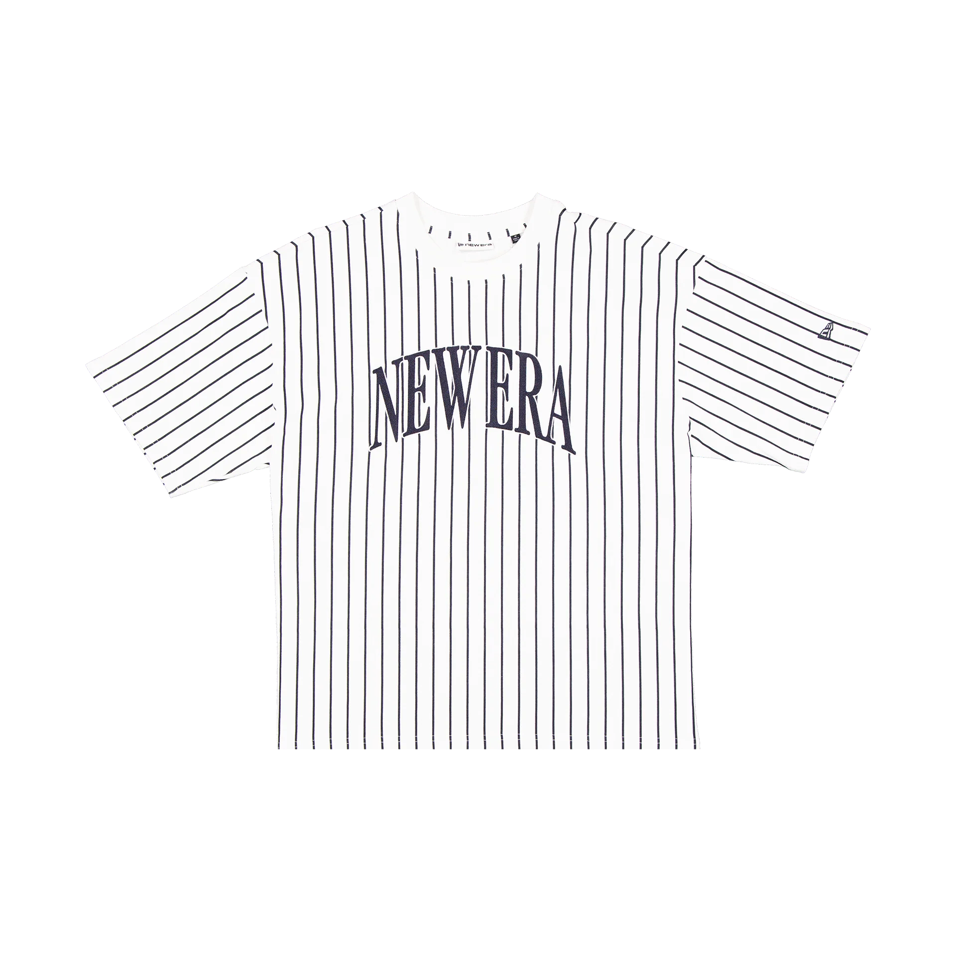 New Era Branded College White Pinstripe T-Shirt