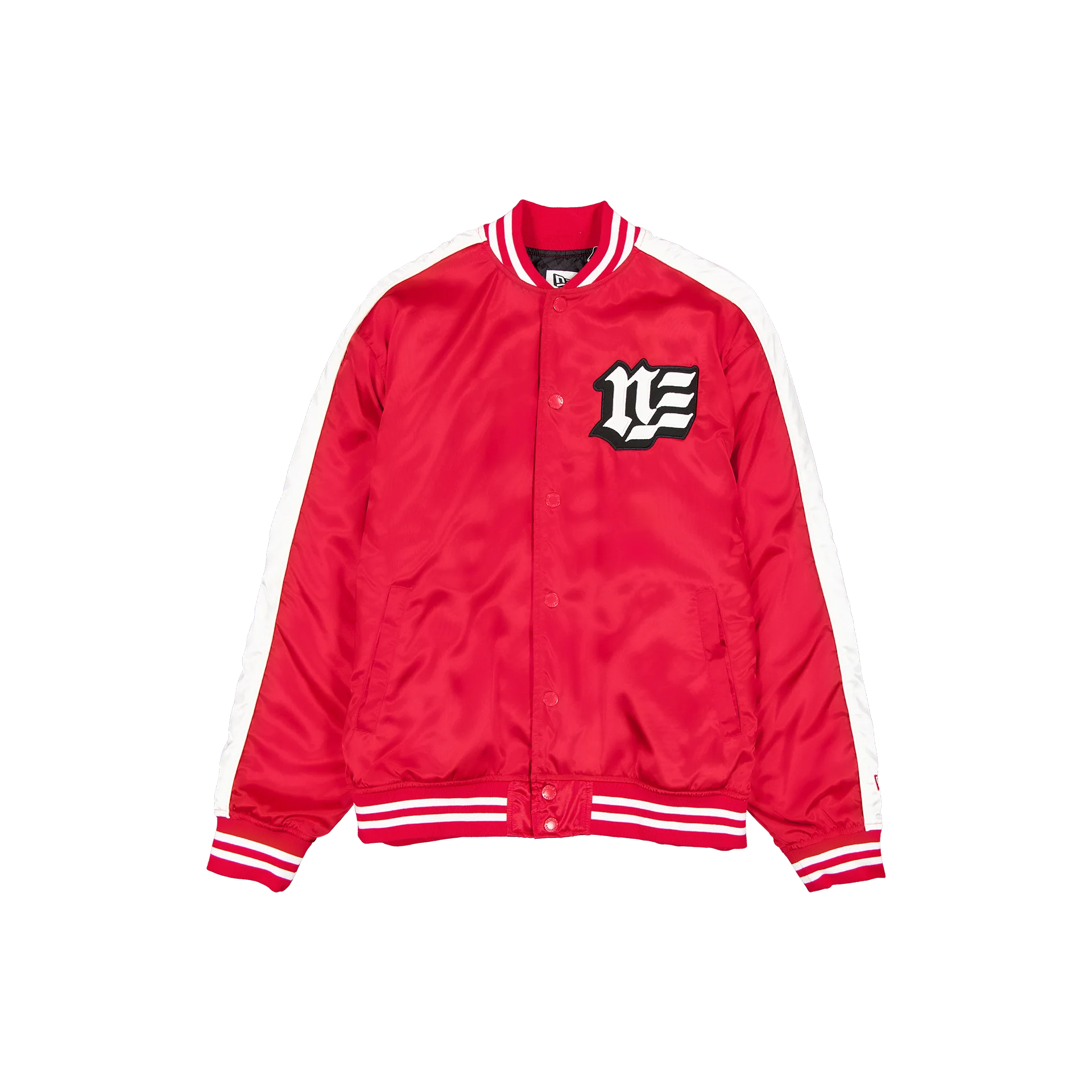 New Era Branded Front Door Red Souvenir Satin Jacket