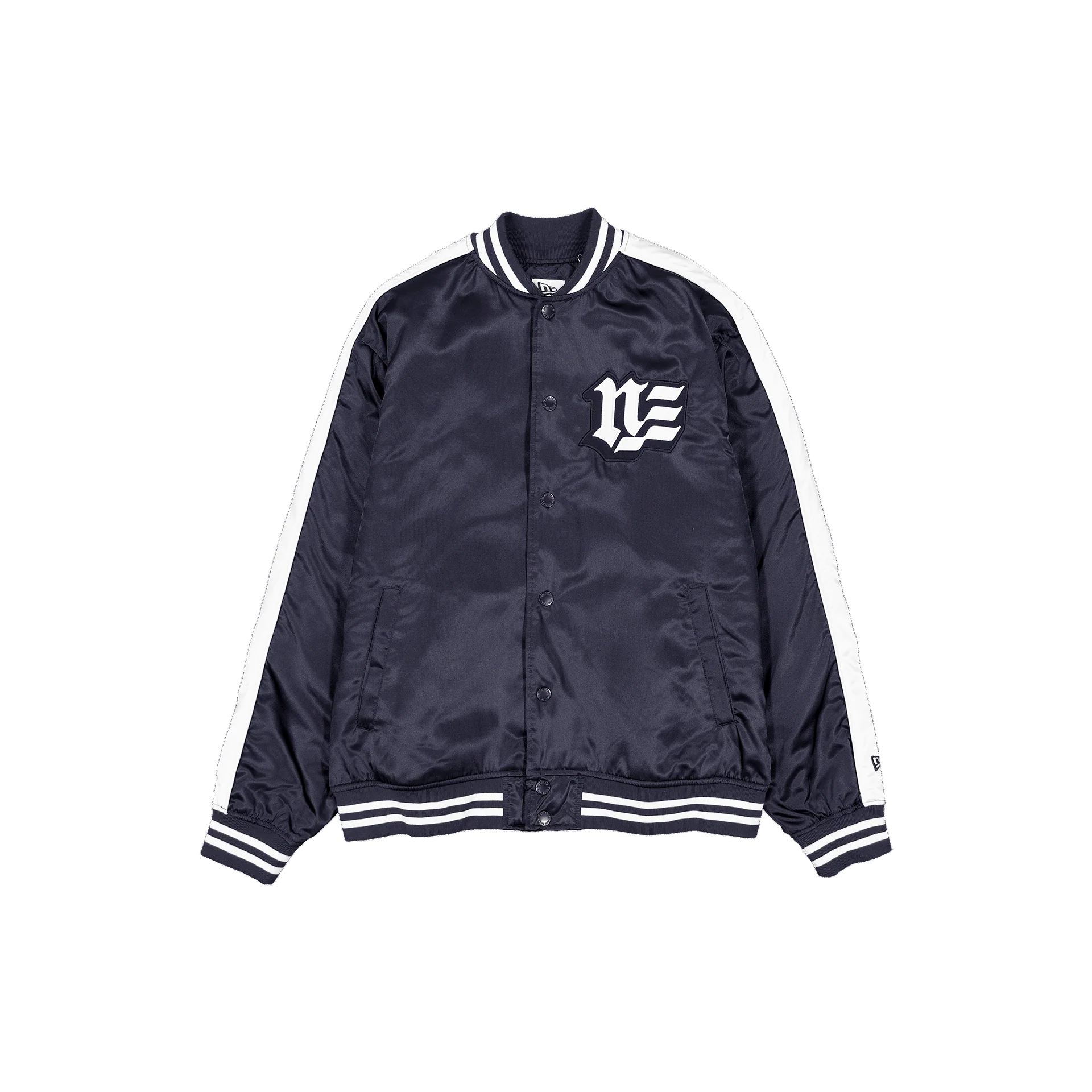 New Era Branded Navy Souvenir Satin Jacket