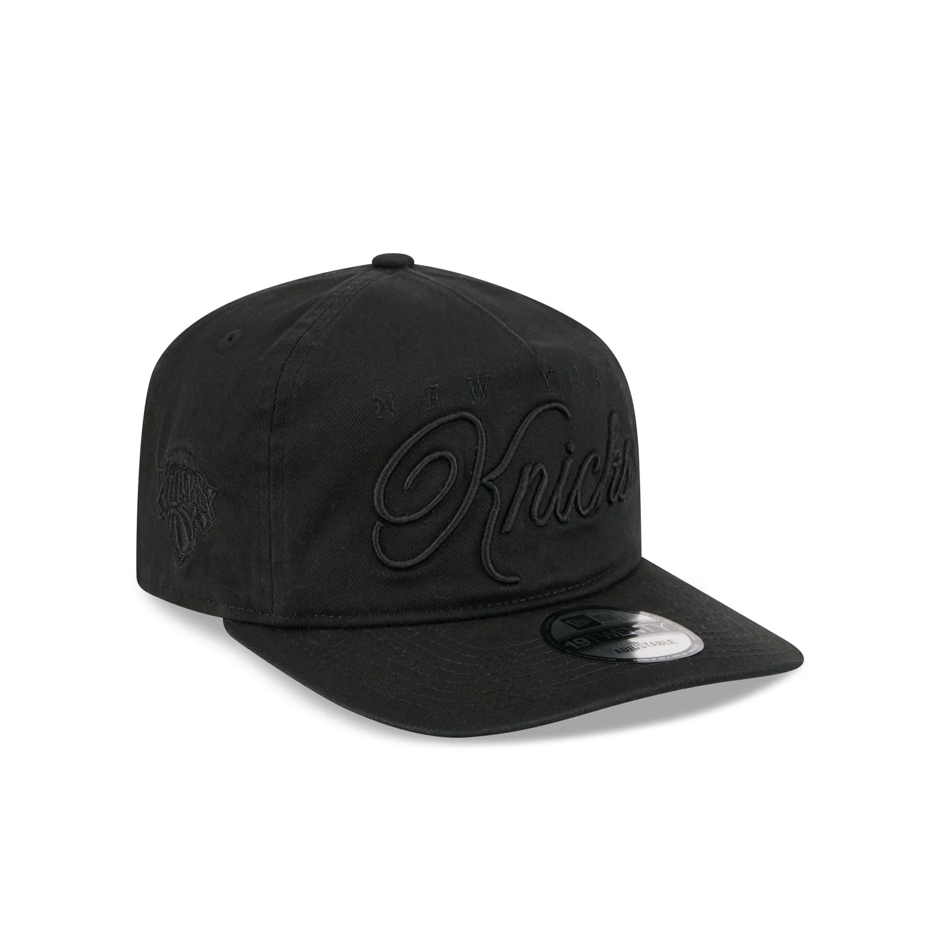 New York Knicks All Black Scripted 19TWENTY Adjustable Hat