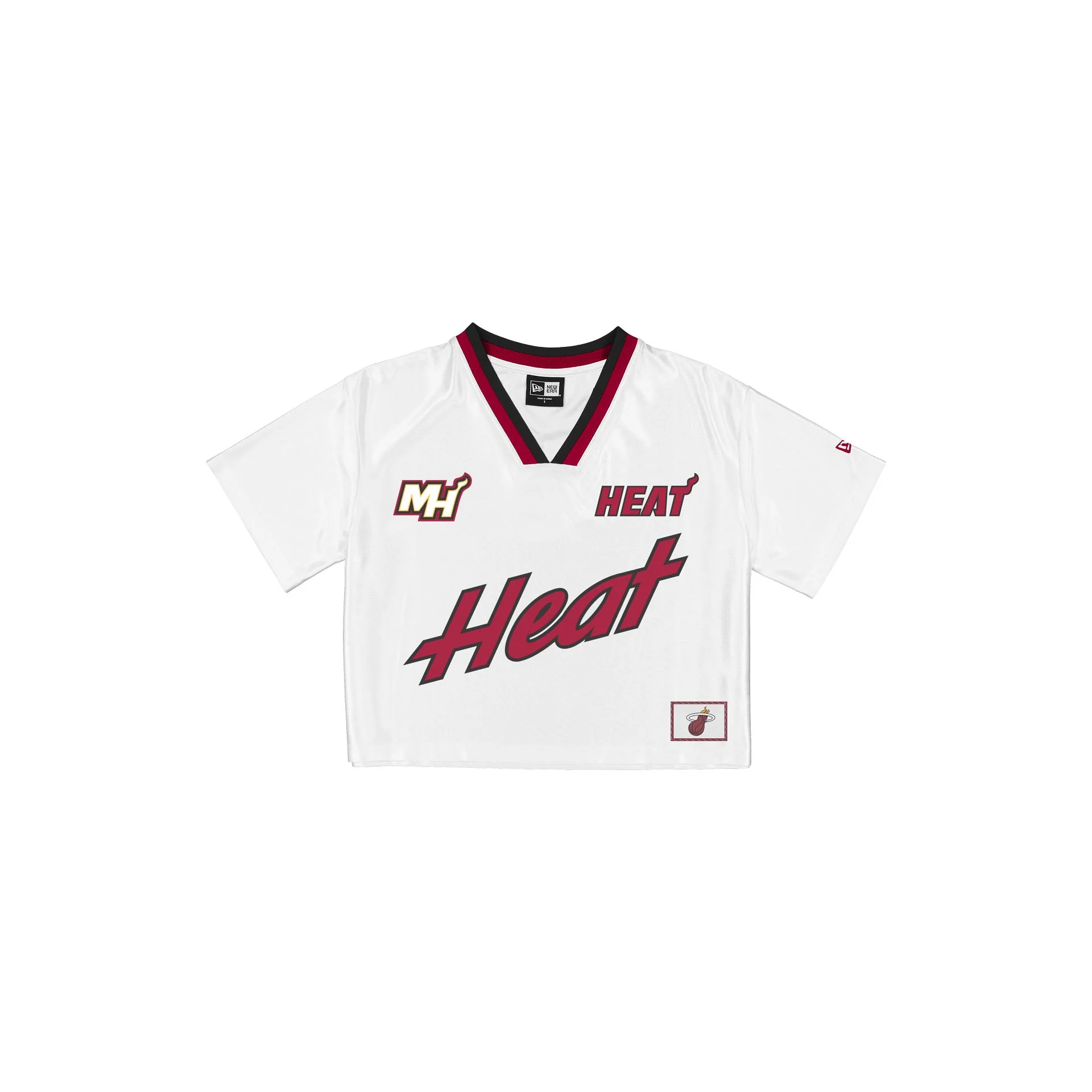 Miami Heat Sport Classics Women's Cropped White T-Shirt