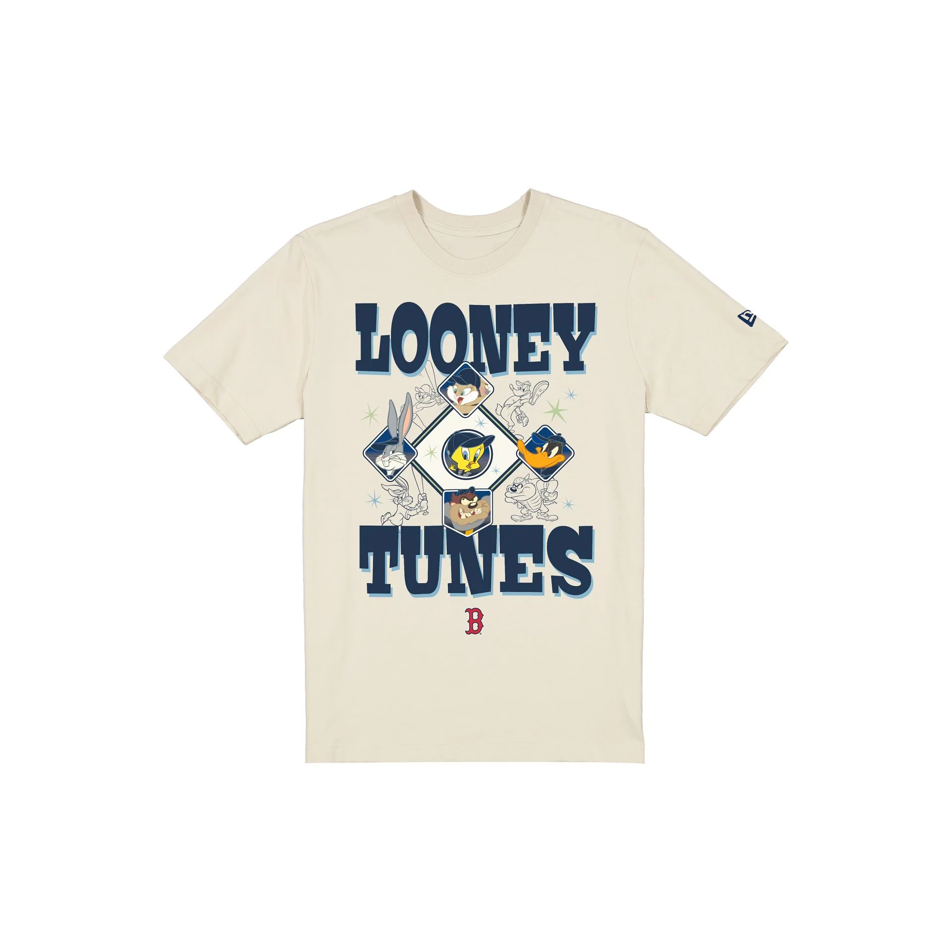 Boston Red Sox Looney Tunes Diamond Chrome White T-Shirt