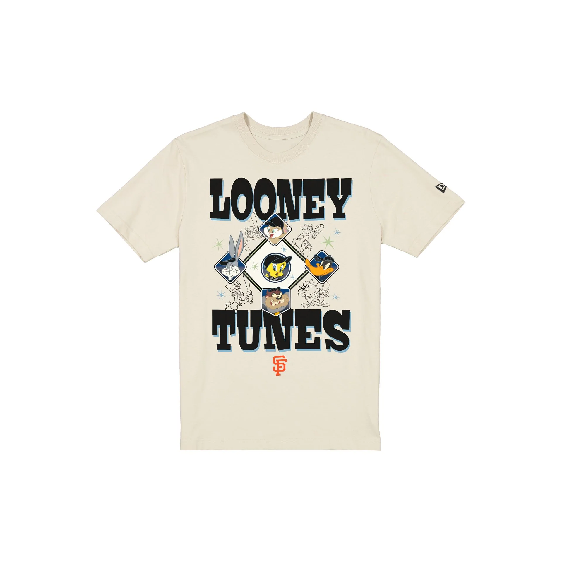 San Francisco Giants Looney Tunes Diamond Chrome White T-Shirt