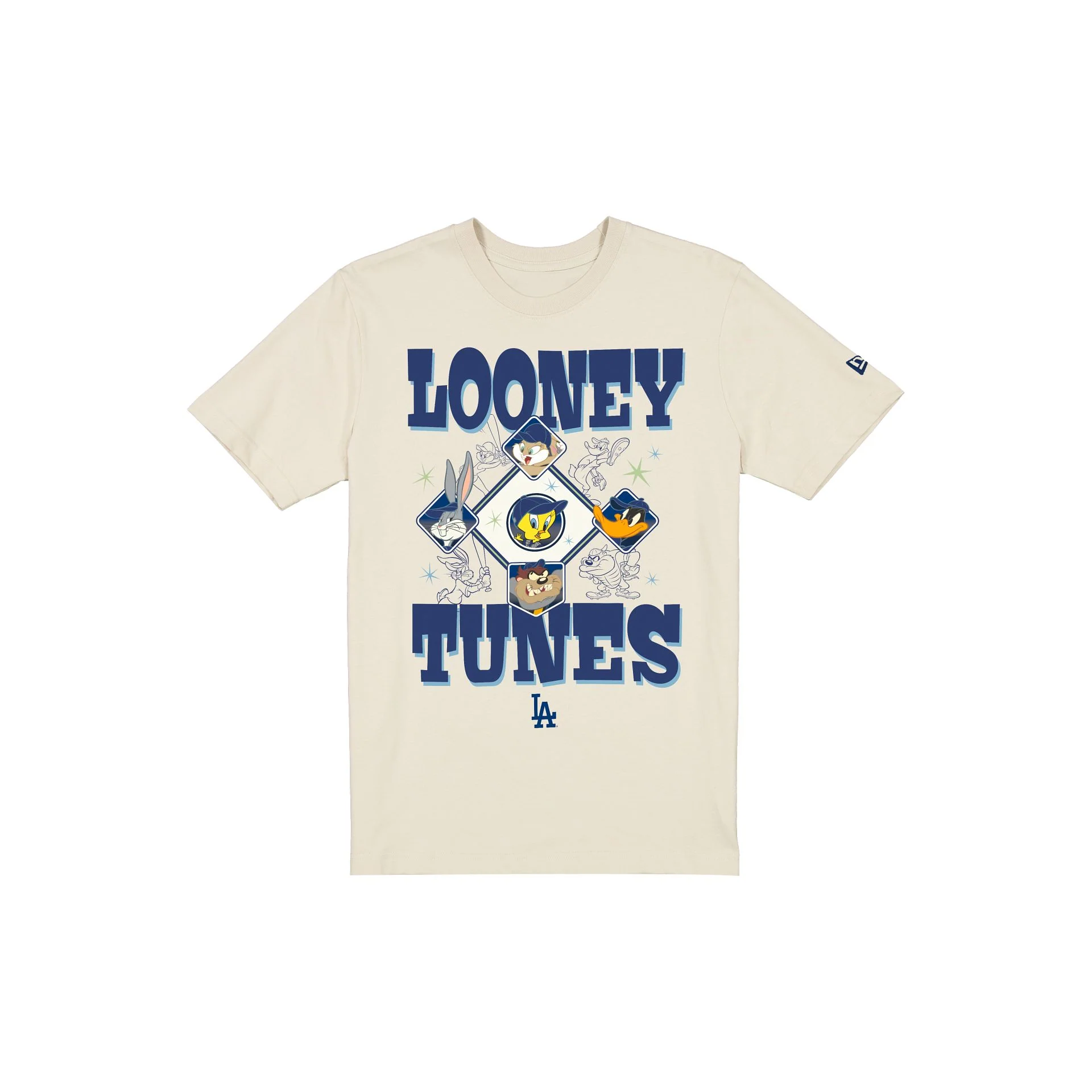 Los Angeles Dodgers Looney Tunes Diamond Chrome White T-Shirt