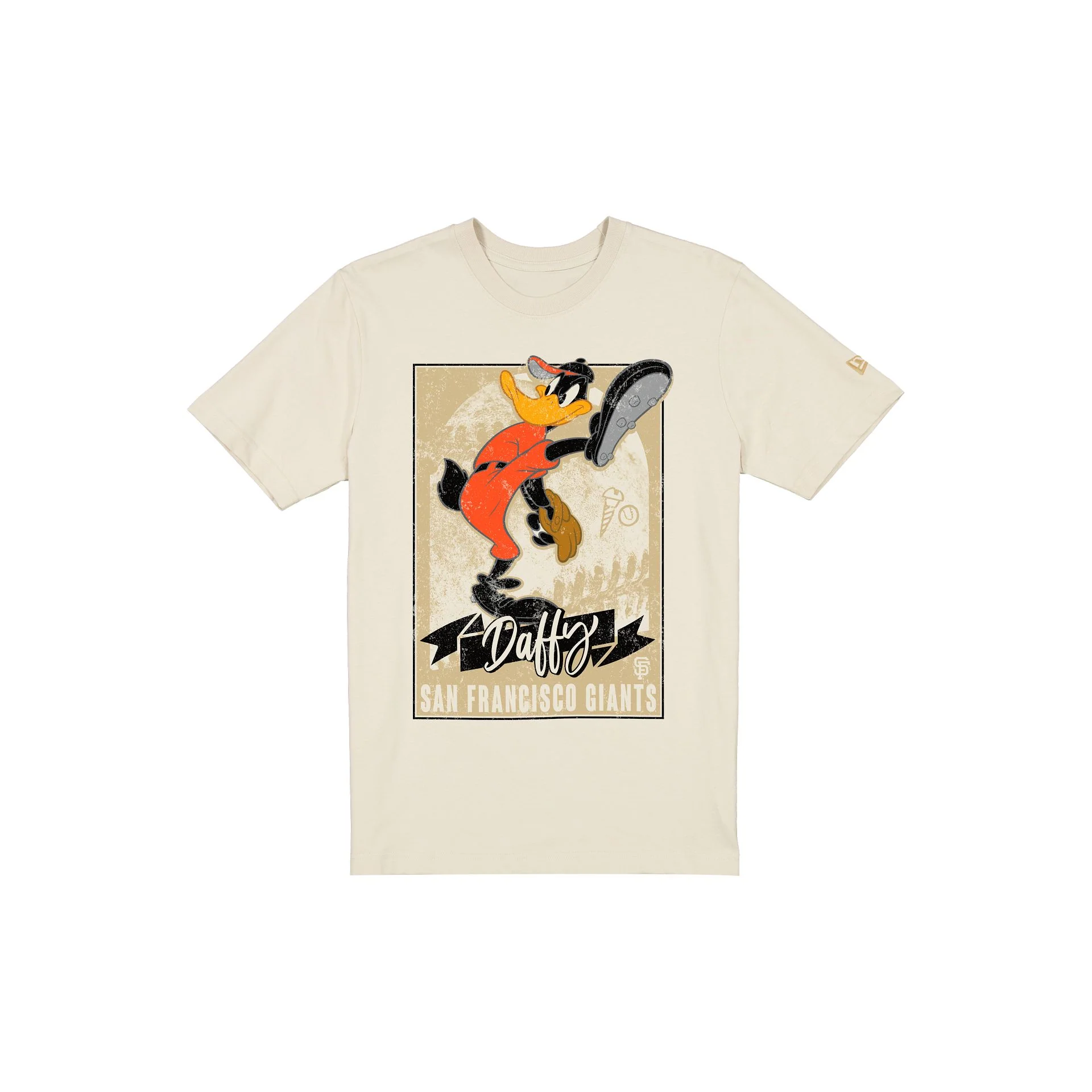 San Francisco Giants Daffy Duck Pitch Chrome White T-Shirt