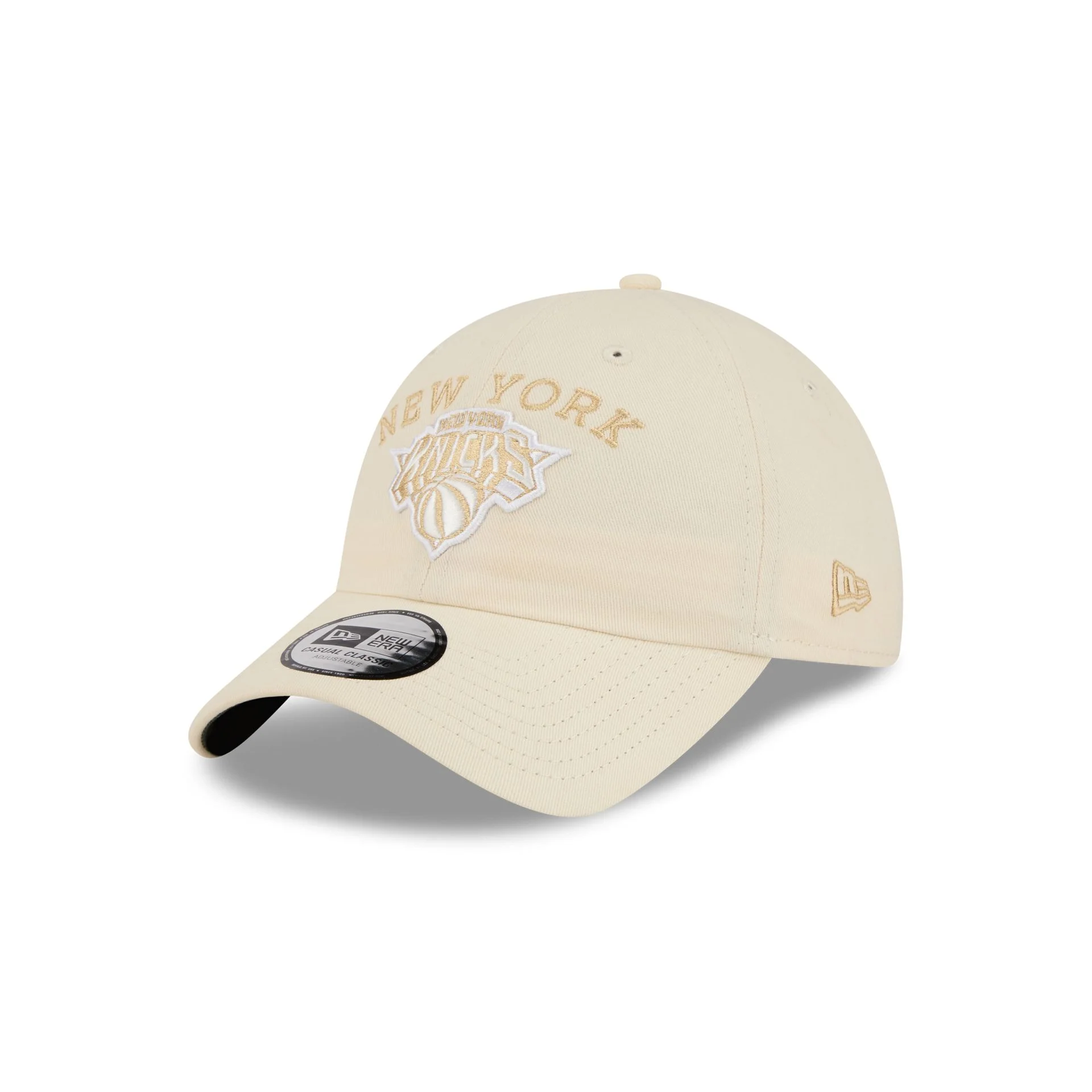 New York Knicks Team Logo Cream Casual Classic Adjustable Hat
