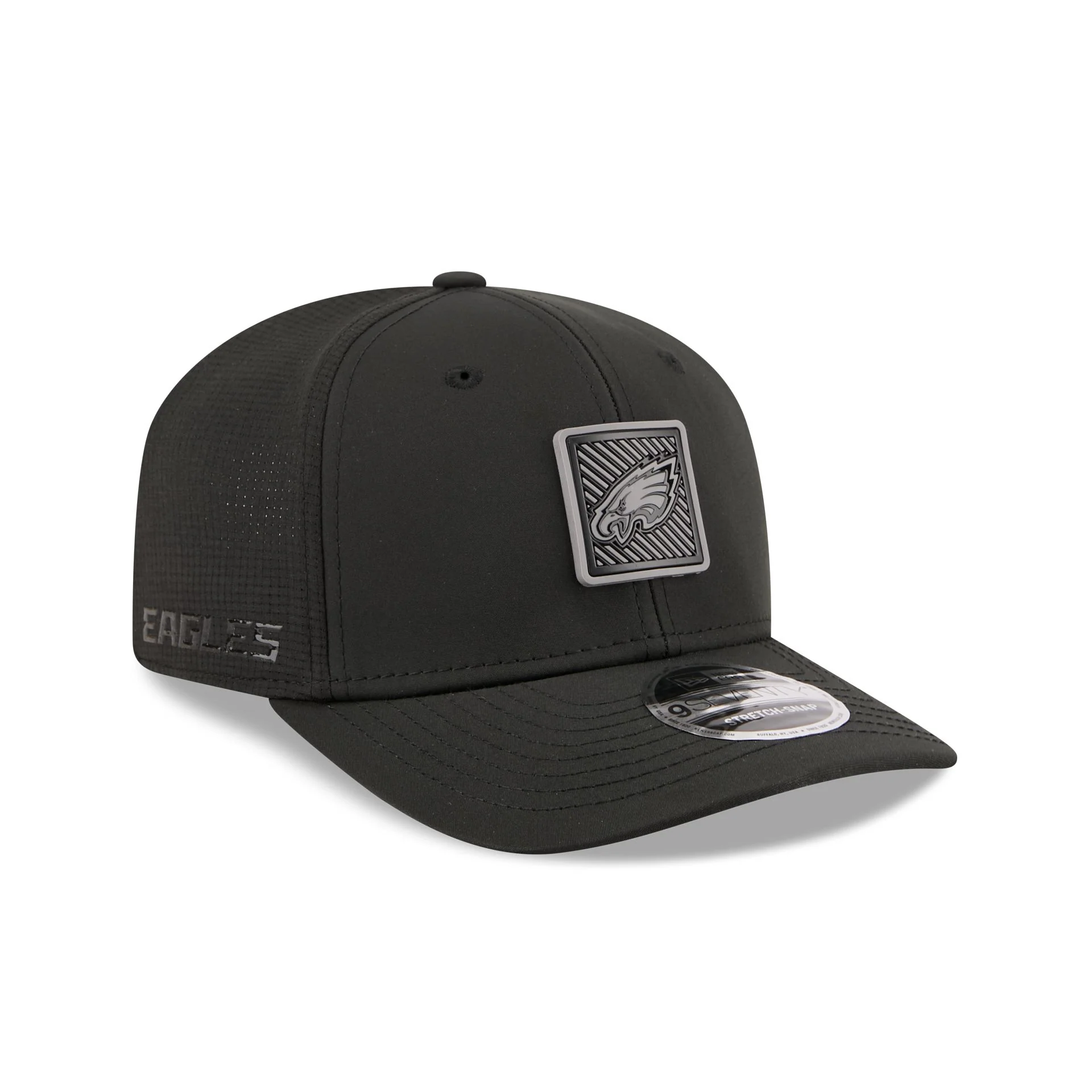 Philadelphia Eagles 2026 Training Black 9SEVENTY Stretch-Snap Hat