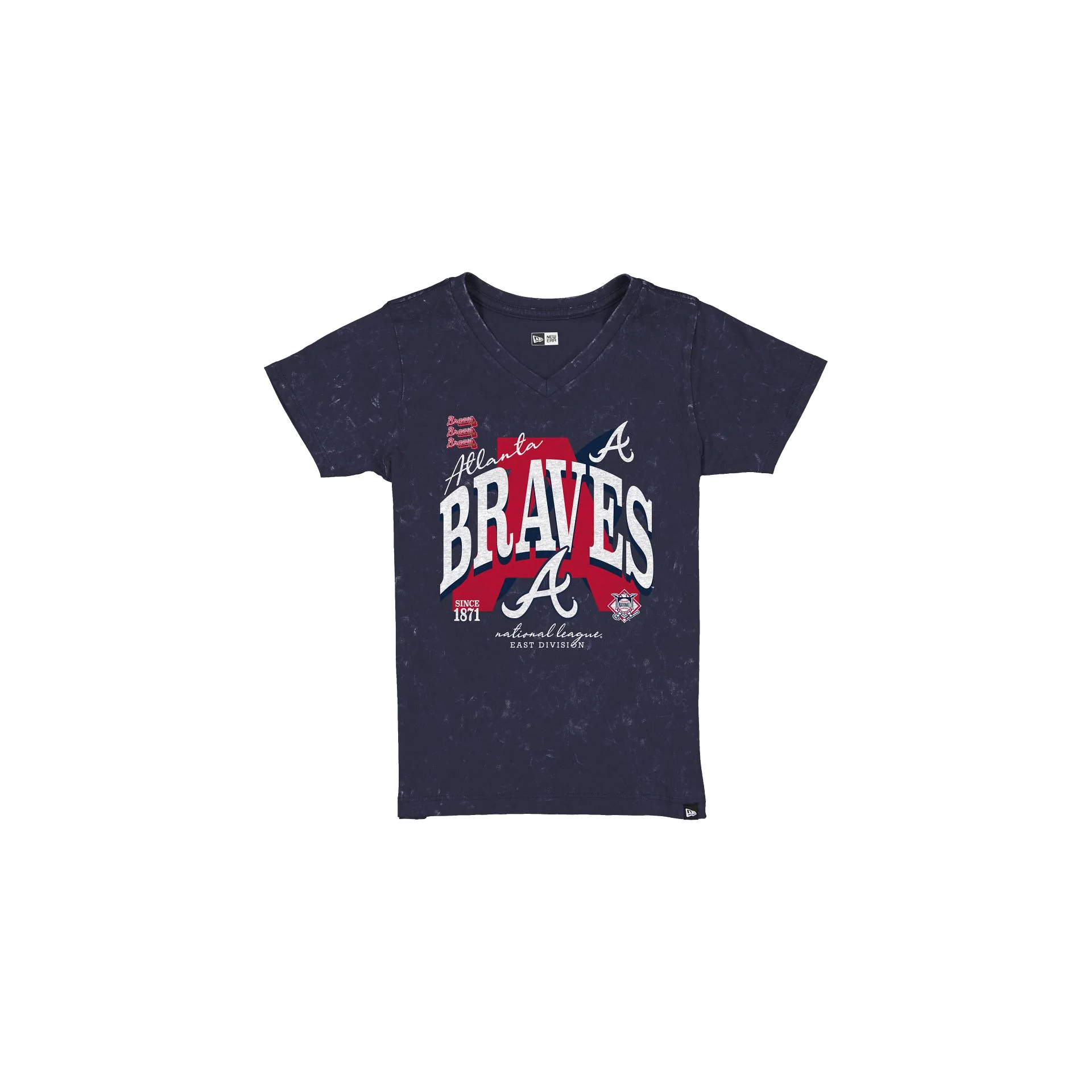 Atlanta Braves Girls Washed T-Shirt