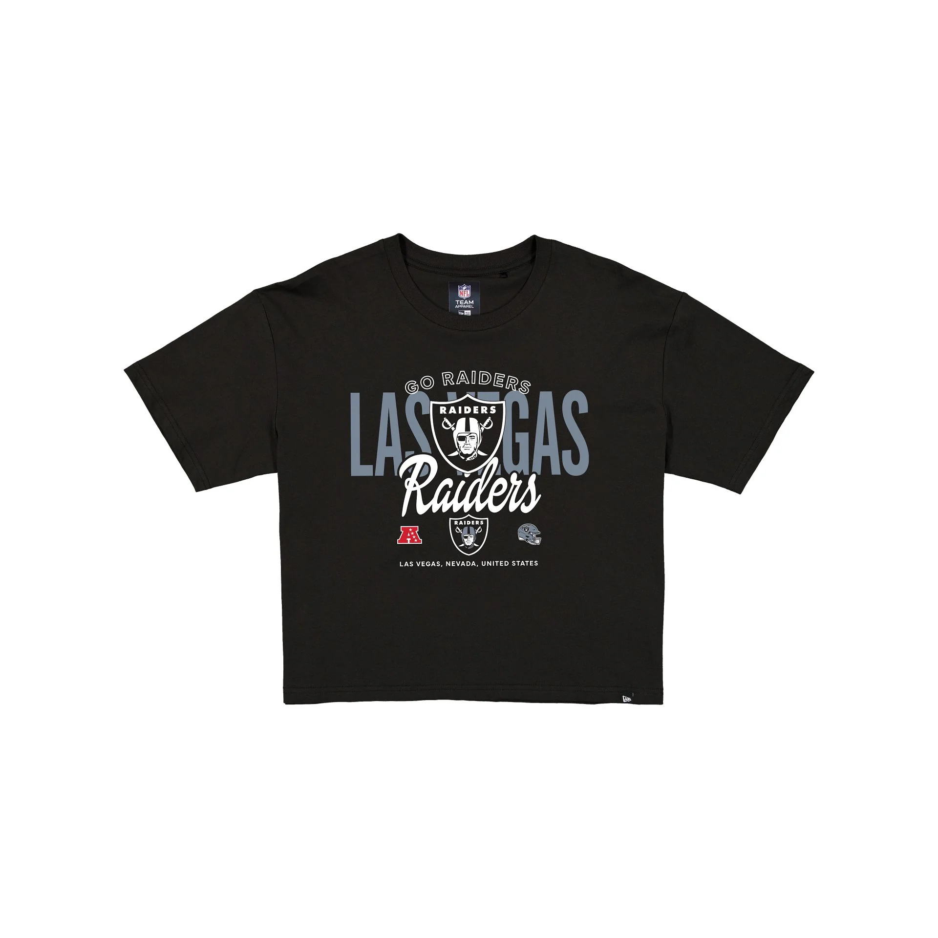 Las Vegas Raiders 2026 Functional Fandom Women's Black Cropped T-Shirt