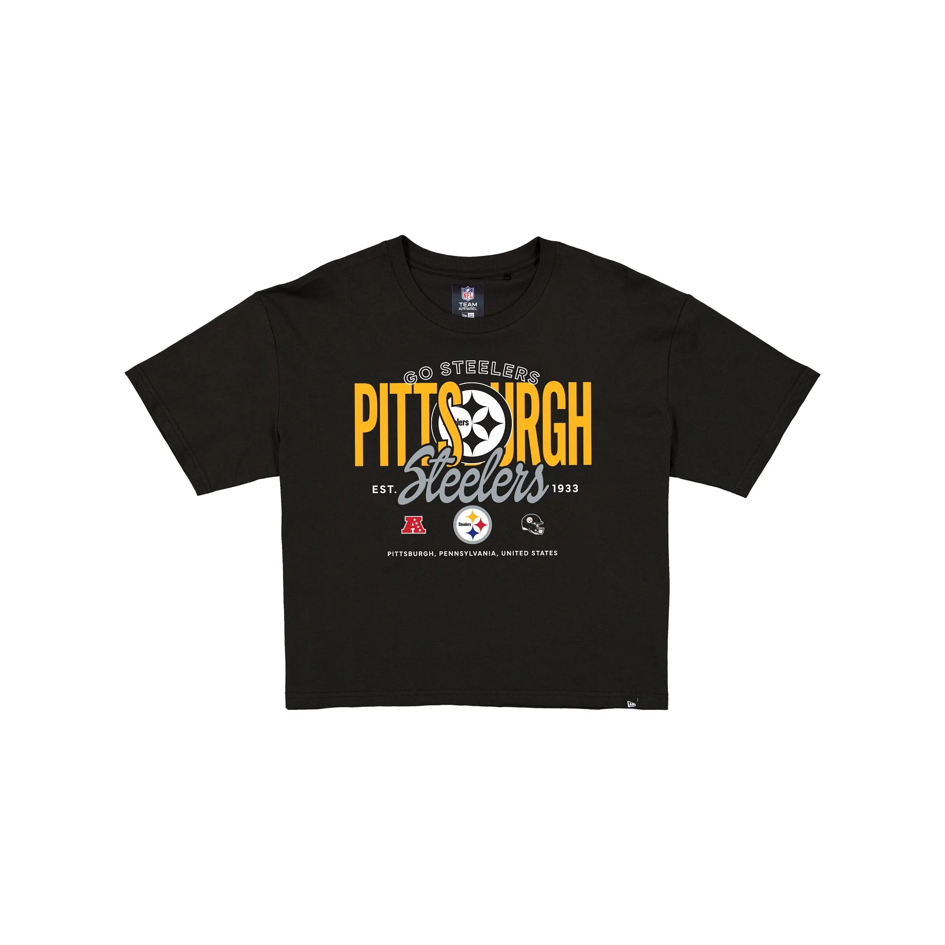 Pittsburgh Steelers 2026 Functional Fandom Women's Black Cropped T-Shirt