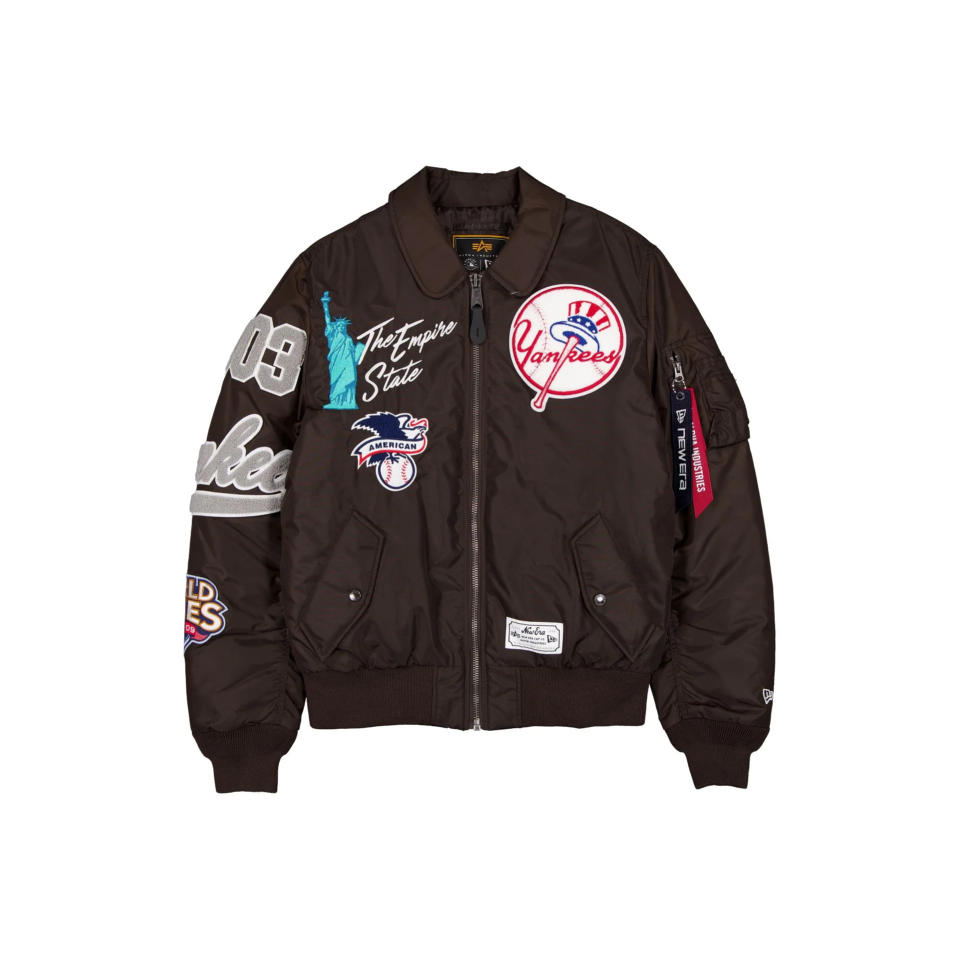 Alpha Industries x New York Yankees Brown MA-1 Flight Jacket