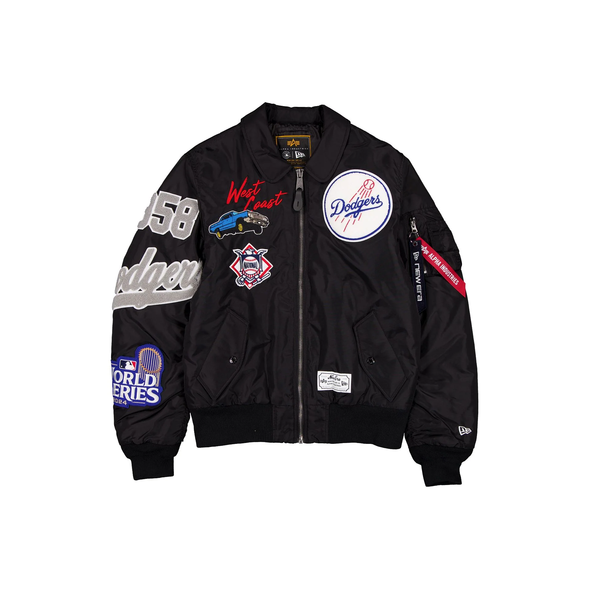Alpha Industries x Los Angeles Dodgers Black MA-1 Flight Jacket