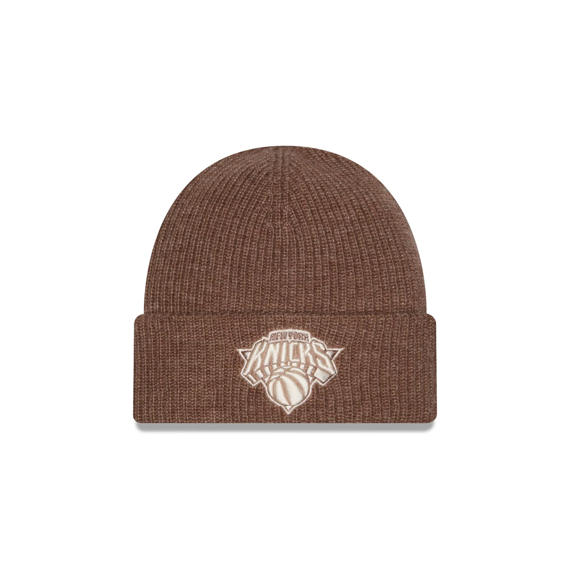 New York Knicks Woolen Tan Short Cuff Knit Beanie Hat