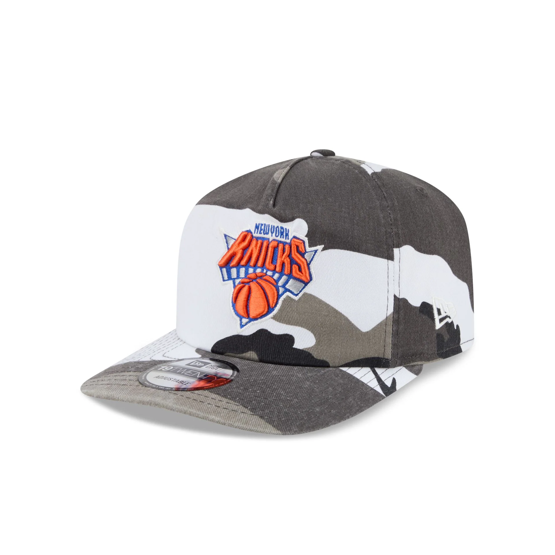 New York Knicks Washed Nylon Camo 19TWENTY Adjustable Hat