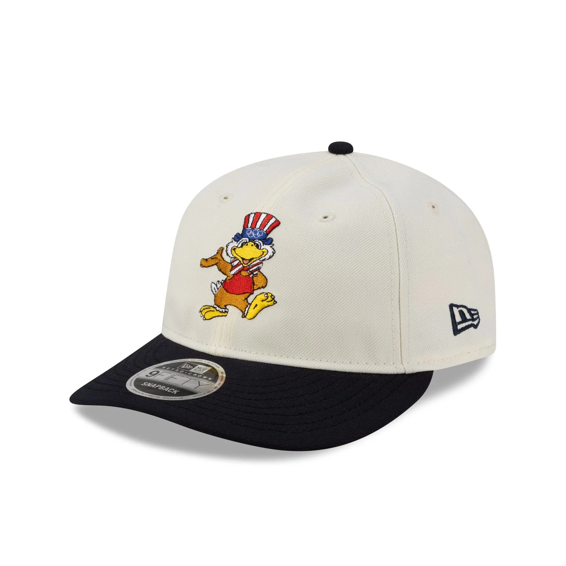 Olympic Heritage Los Angeles 1984 Olympic Games Eagle Chrome White Navy Retro Crown 9FIFTY Snapback Hat