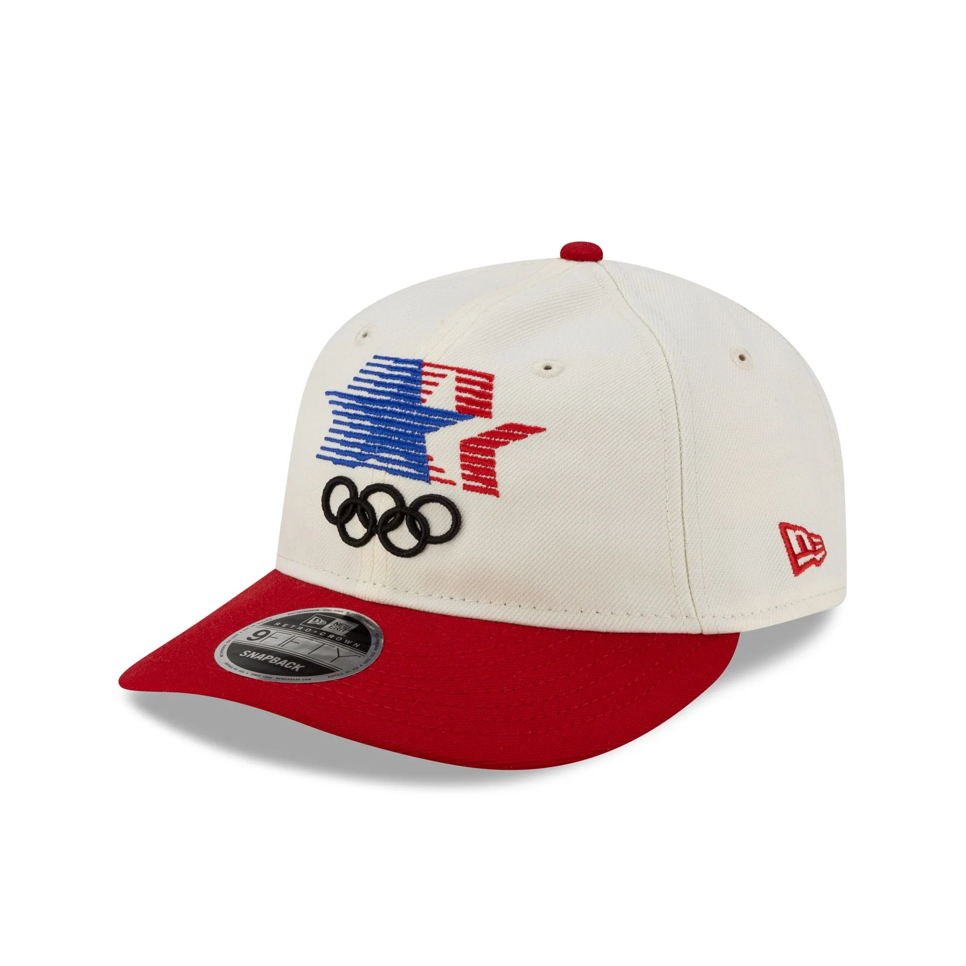 Olympic Heritage Los Angeles 1984 Olympic Games Stars Chrome White Red Retro Crown 9FIFTY Snapback Hat