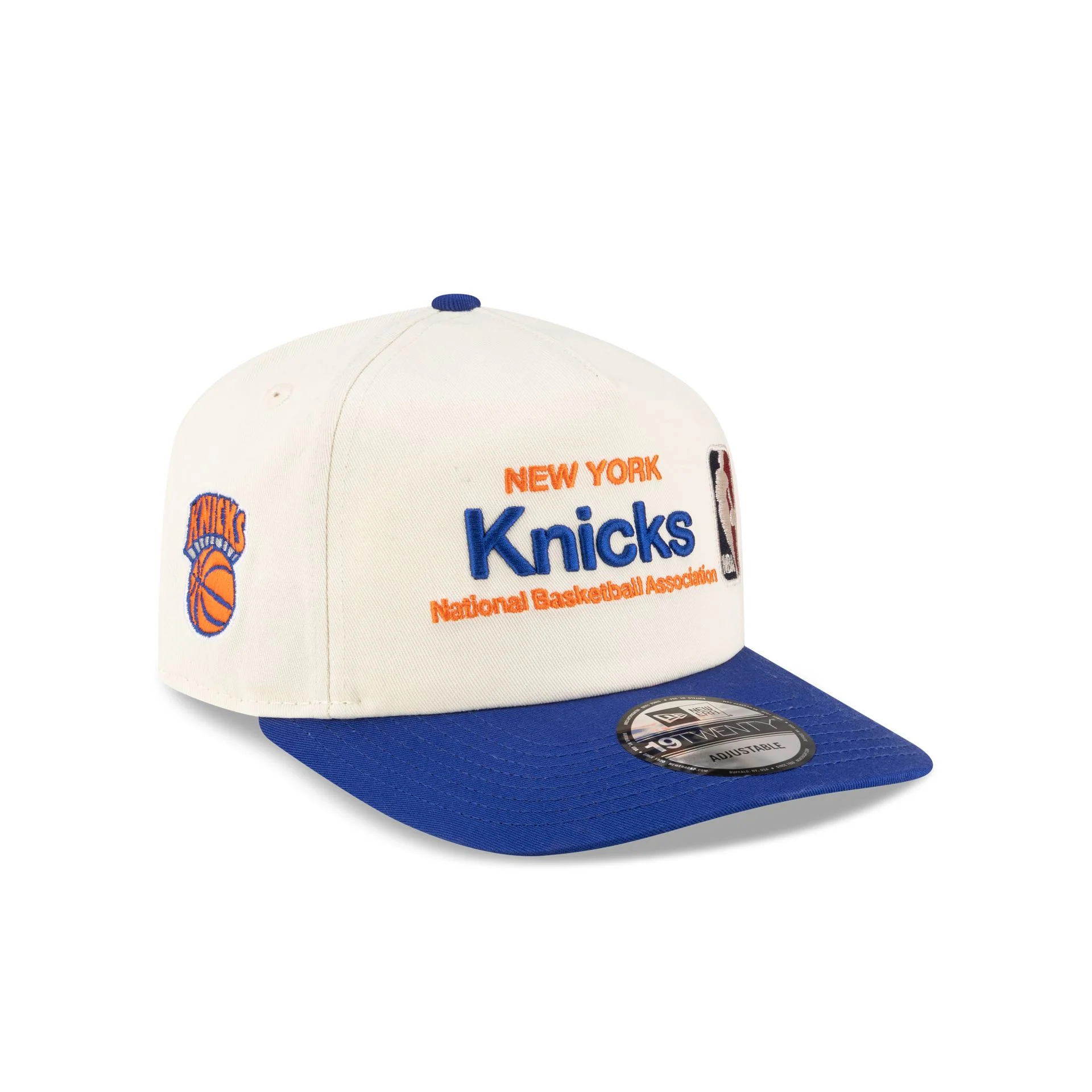 New York Knicks 1964-1992 Hardwood Classics Sign Stack Chrome White 19TWENTY Adjustable Hat