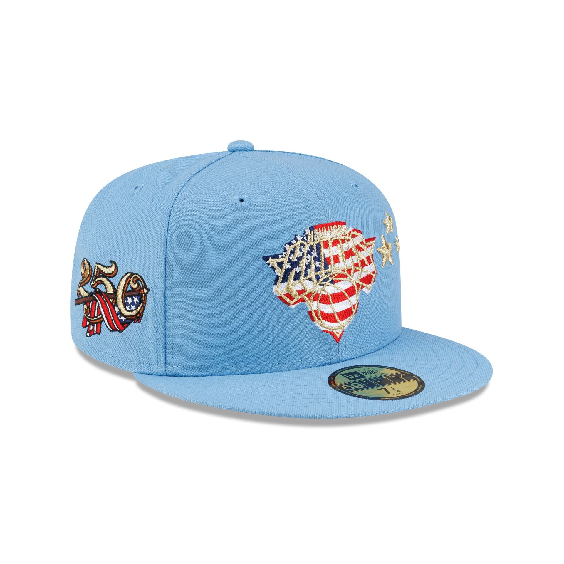 New York Knicks Red. White & Blue 59FIFTY Fitted Hat
